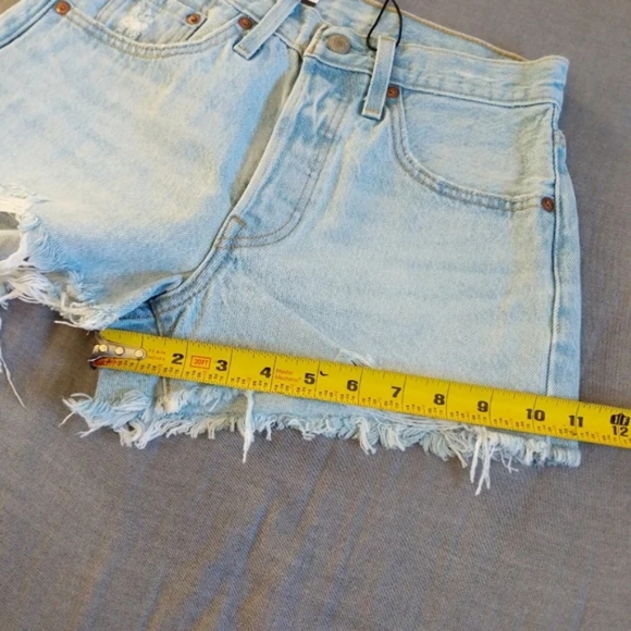 Levi's 501 Denim Shorts High Rise Button Fly Luxor - Picture 6 of 16